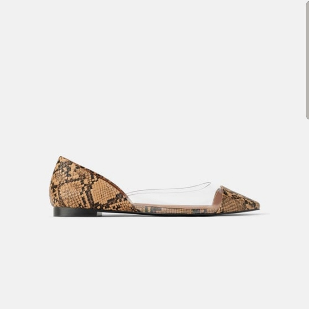 ZARA | VINYL BALLET FLATS - Picture 3 of 6